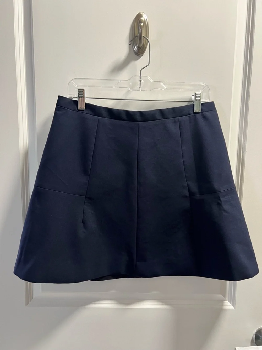 J. Crew Navy A-Line Skirt - Picture 1 of 5
